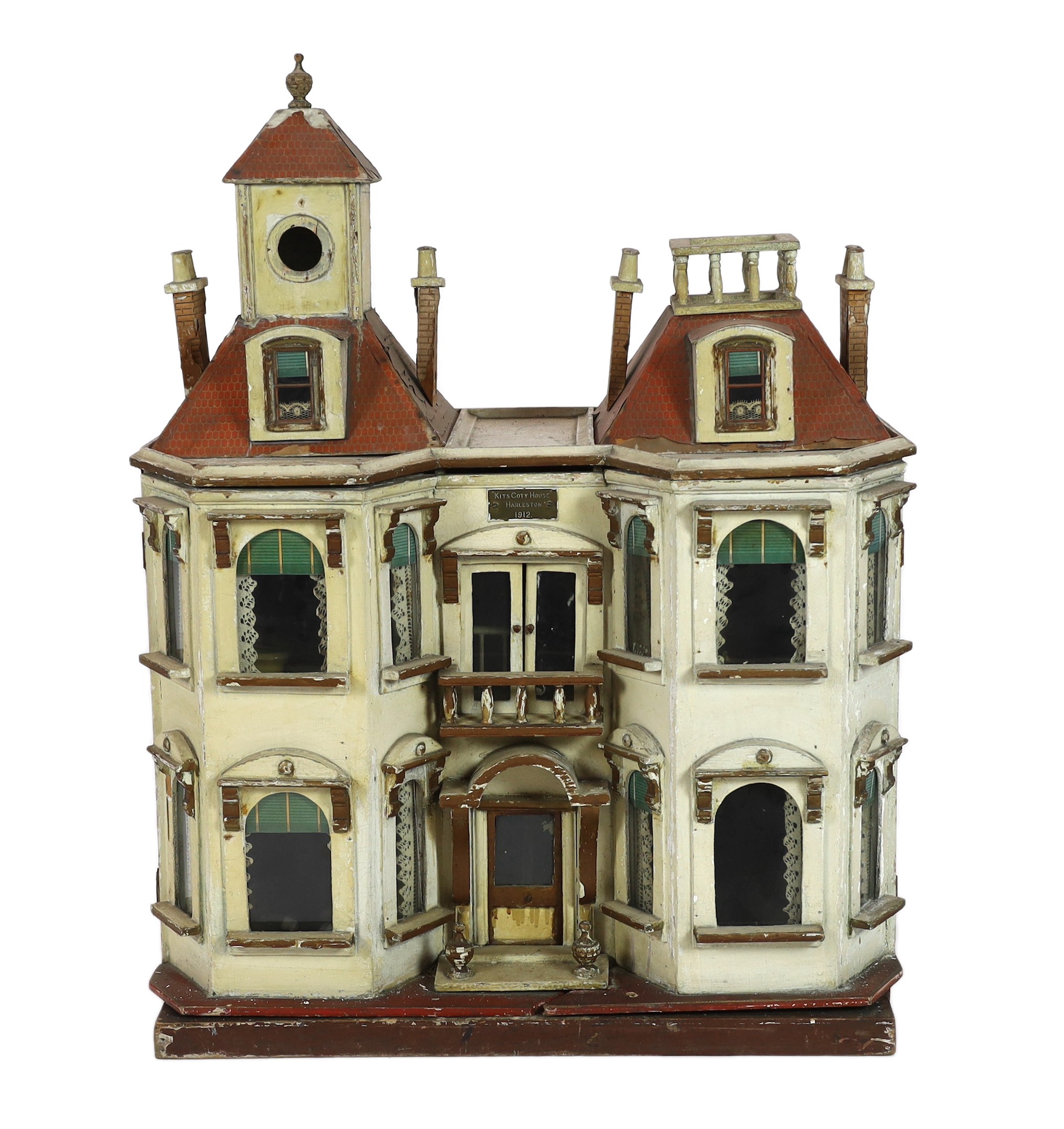 ‘Kits Coty House': An important G. & J. Lines furnished dolls’ house, dated 1912